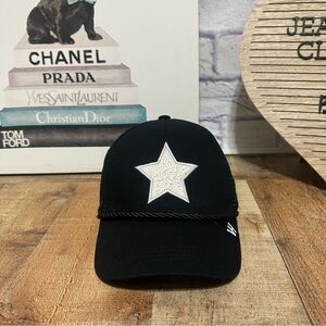Vintage Havana Black Trucker Hat with Sparkly Stars Buy Vintage Havana Black Trucker Hats Women | Mesh  main image 4